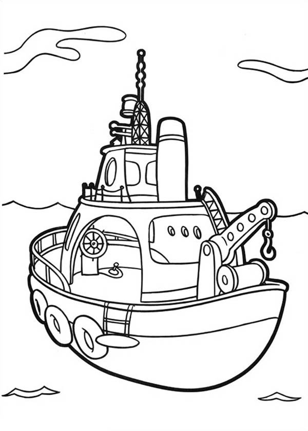 Boat Coloring Page Printable