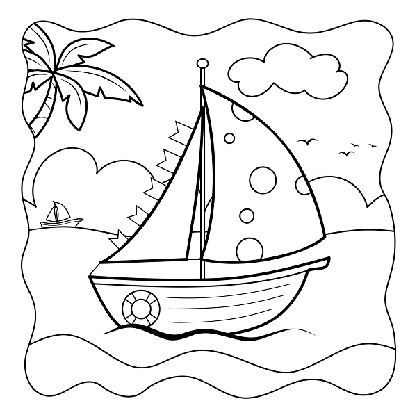 boat coloring pages free