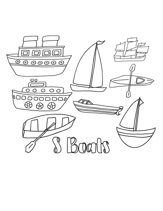 Boats Coloring Pages