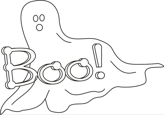 Boo Halloween Coloring page