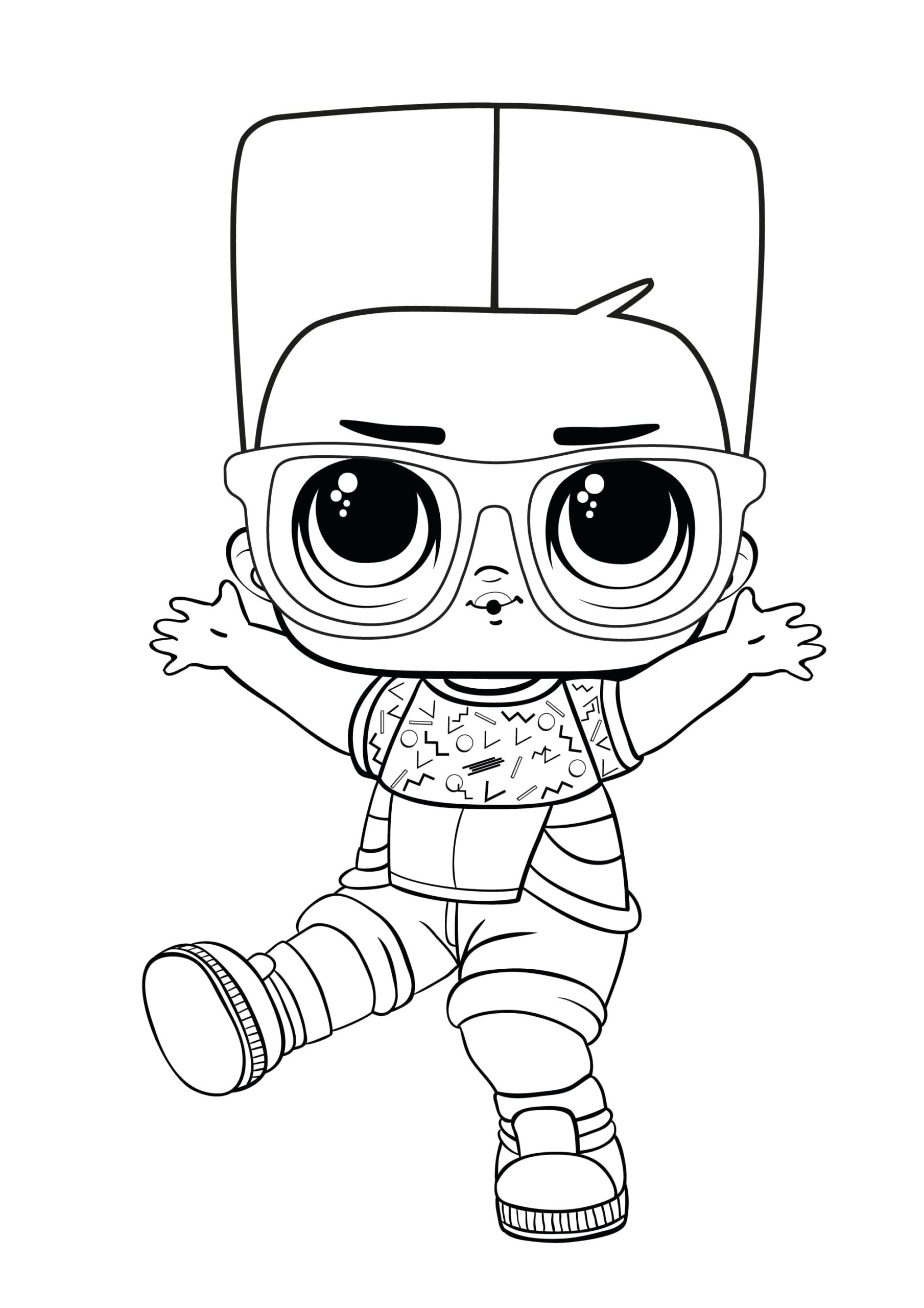 boy lol doll coloring pages
