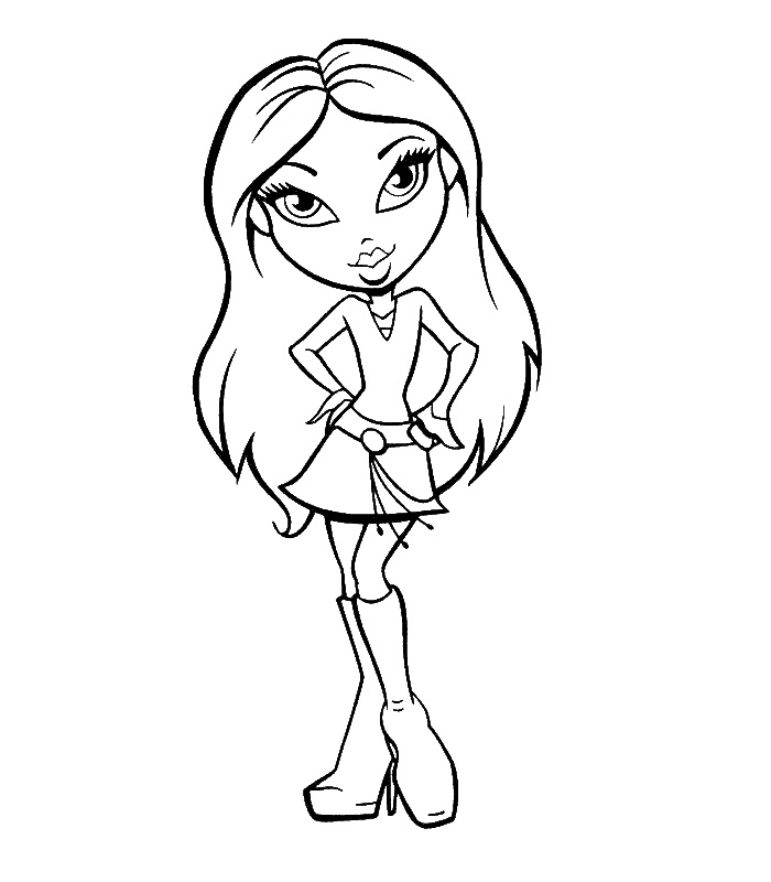 Bratz Super Heroes Coloring Page