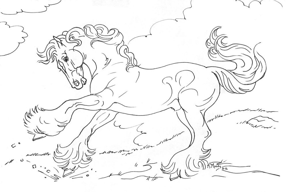 breyer horse coloring pages