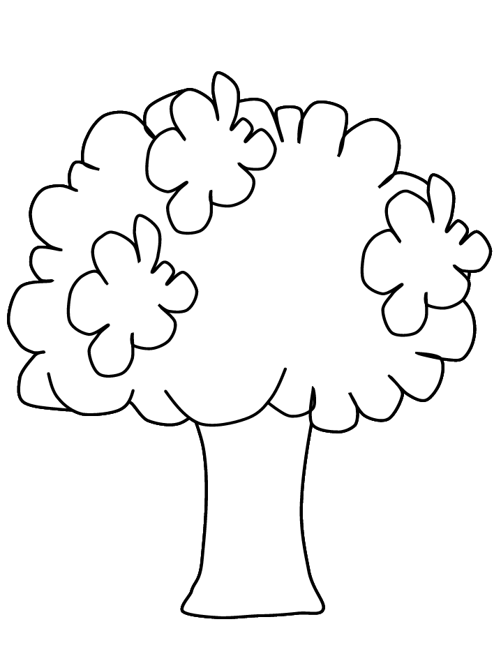 Broccoli Fruit Coloring Page