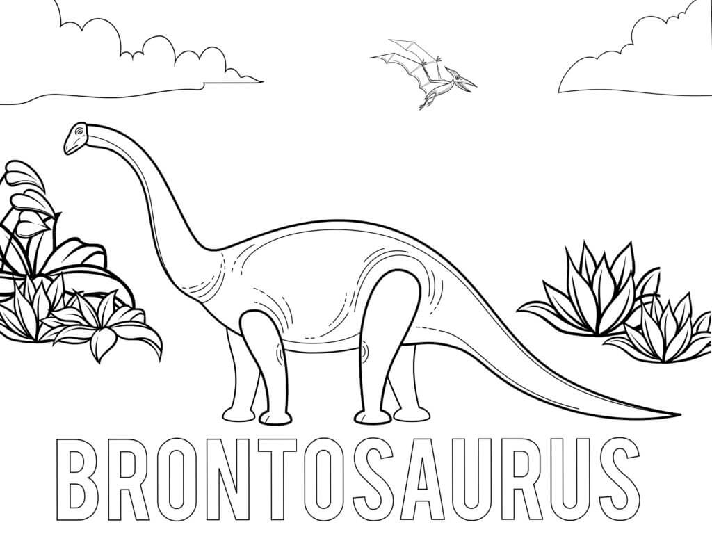 brontosaurus coloring page