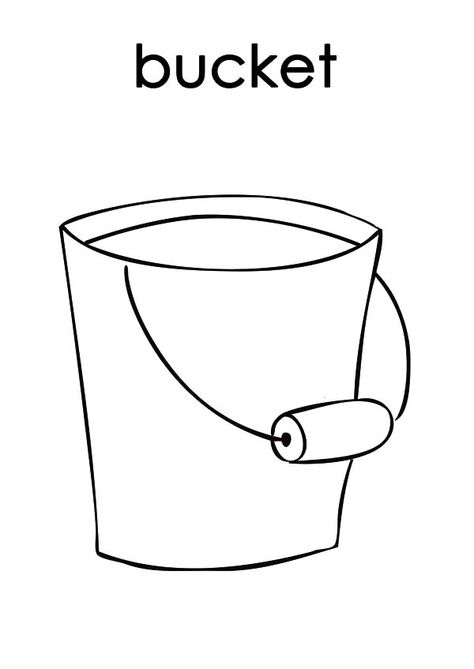 bucket of water coloring pages