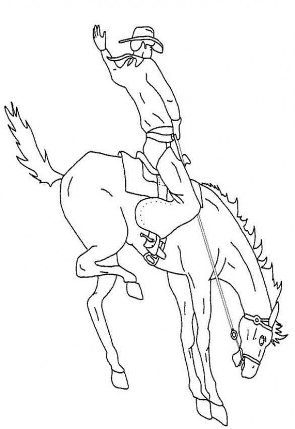 bucking horse coloring pages