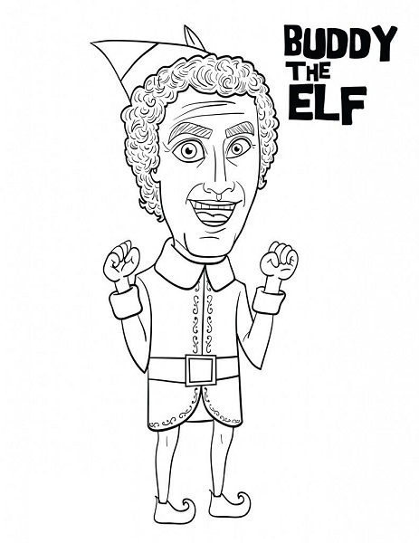 Buddy the Elf Movie Coloring Pages