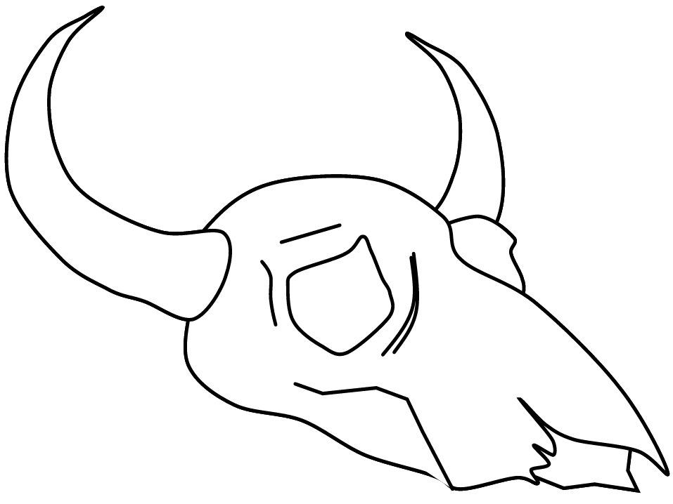 Bull Skull Coloring Pages