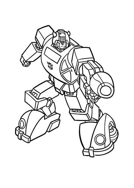 Bumblebee Robot Coloring Page