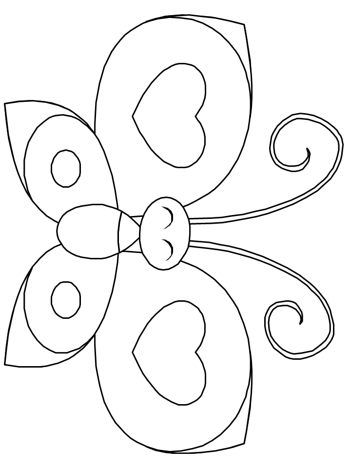 Butterflies 6 Animals Coloring Pages | Coloring Page Book