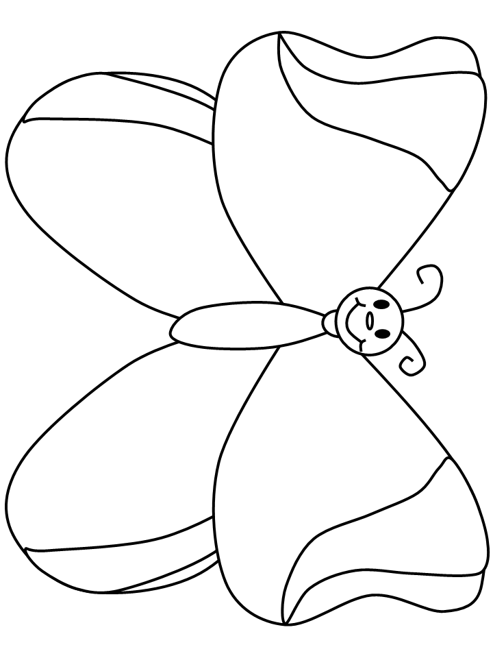 Simple Butterfly Color Pages