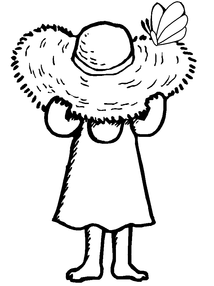 butterfly hat coloring page
