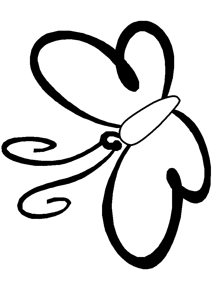 Butterflies cartoon coloring page