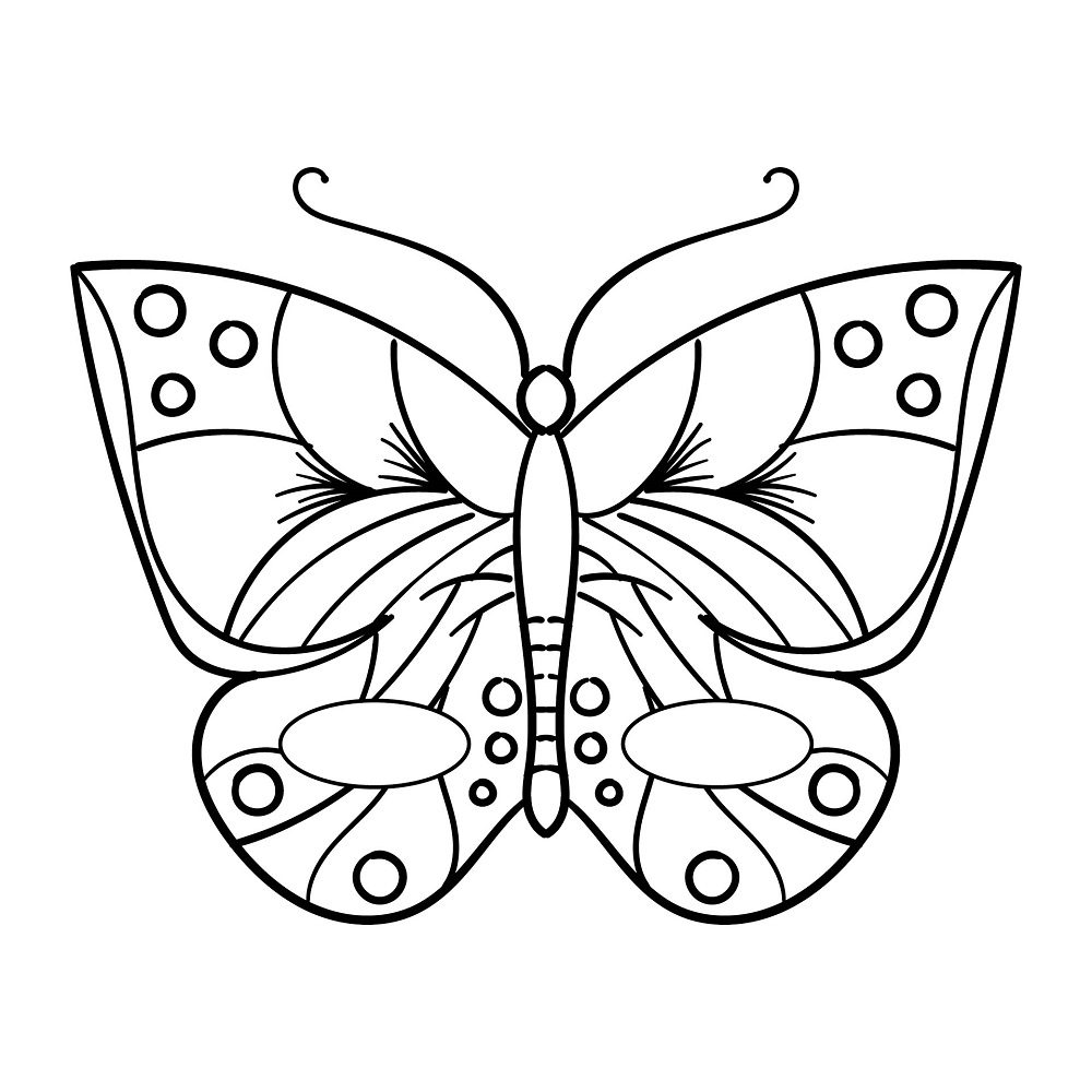 butterfly coloring pages easy