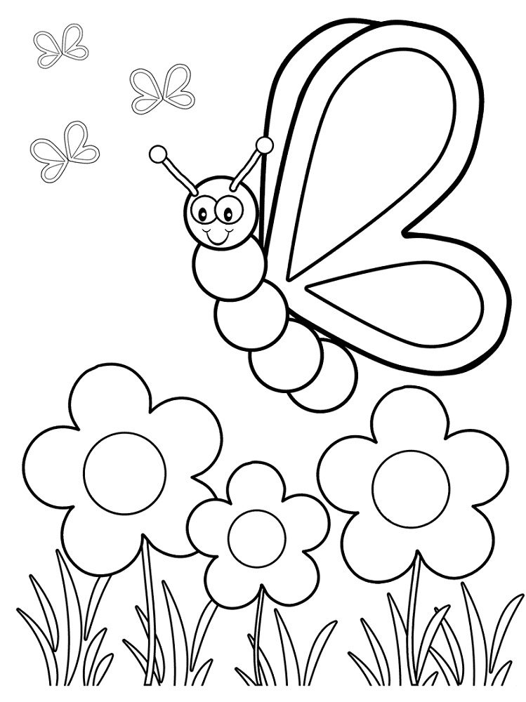 butterfly coloring pages for kids