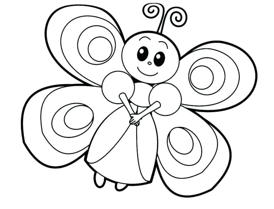 butterfly coloring pages for preschool
