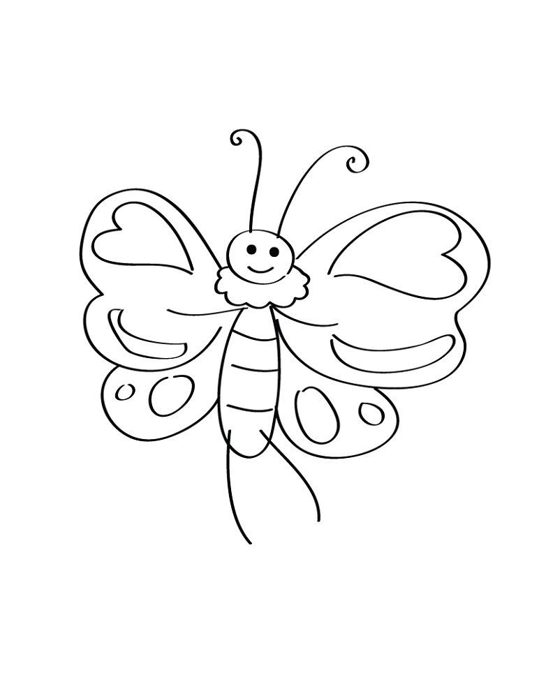 butterfly coloring pages kids