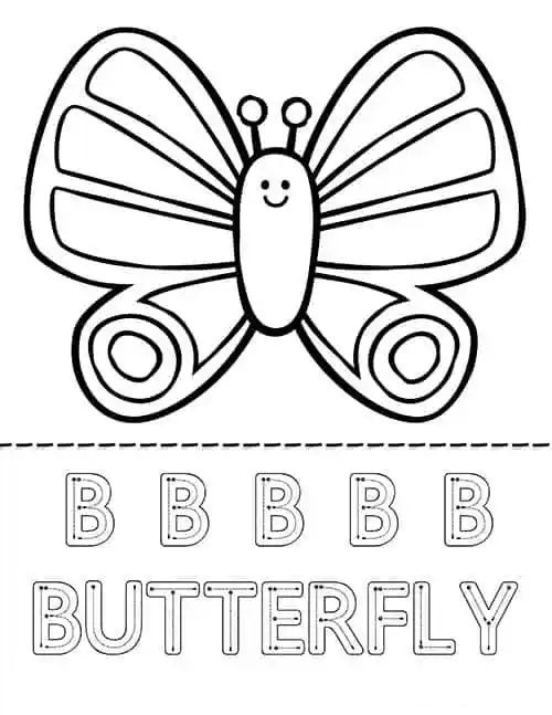 butterfly coloring pages preschool