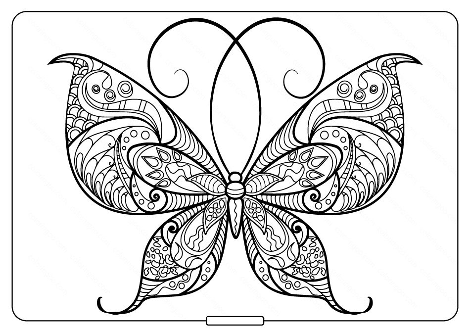 butterfly mandala coloring pages