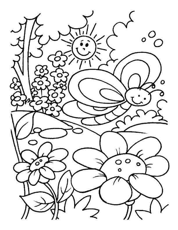 butterfly spring coloring pages
