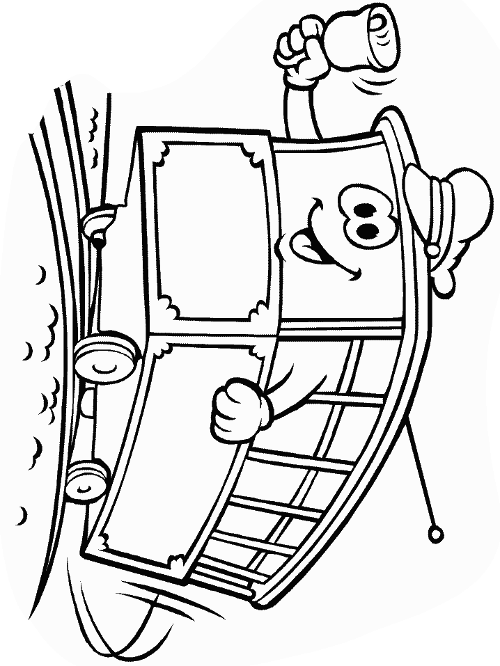 Cablecar Transportation Coloring Pages