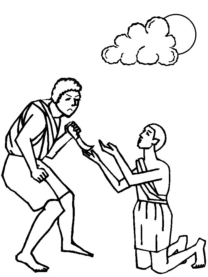 Cain and Abel Bible Coloring Page Free