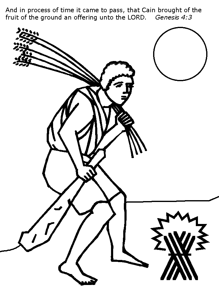 Cain And Abel Bible Coloring Page For Kids