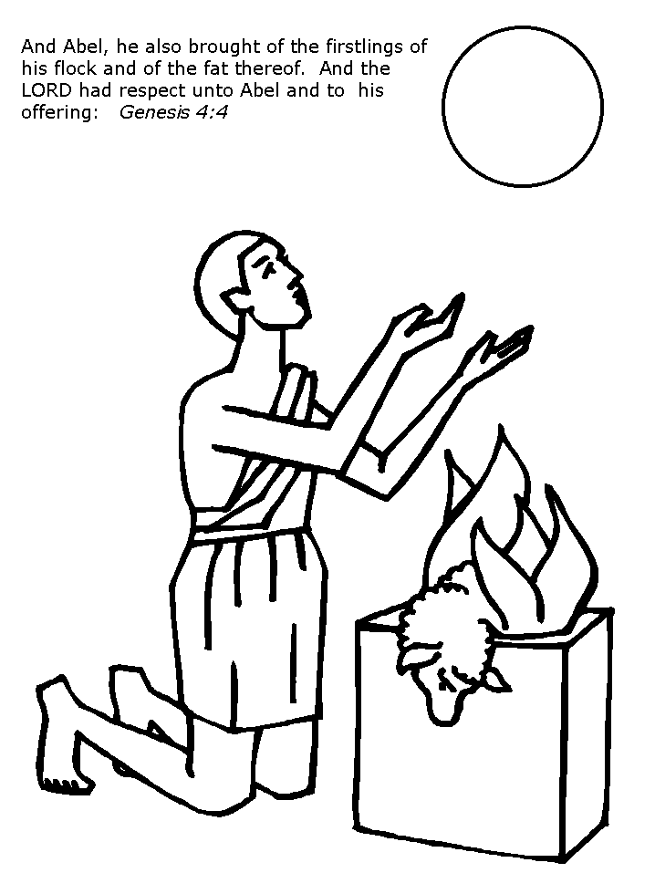 Cain and Abel Bible Coloring Pages