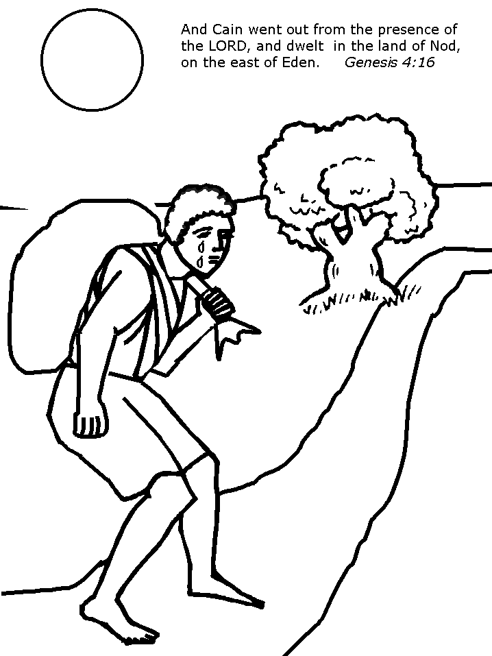 Cain And Abel Bible Coloring Pages Free