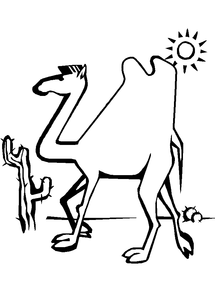 camel coloring page free