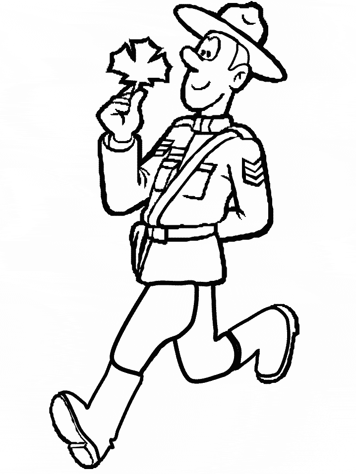 Mountie Cartoon coloring page