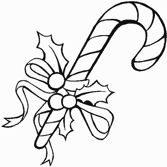 Candy Cane Coloring Page