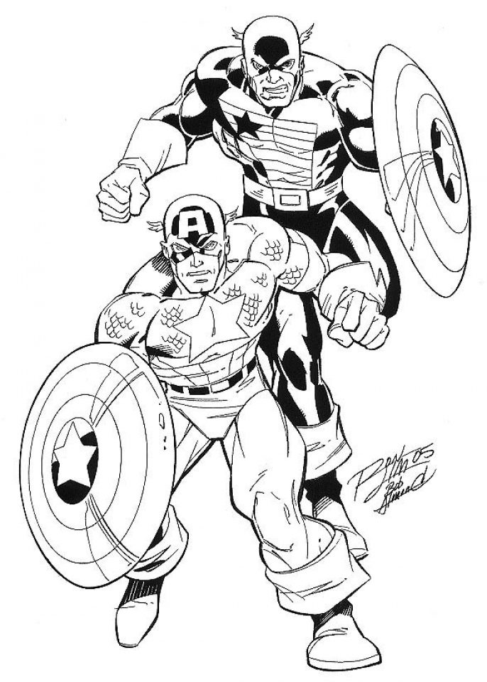 captain america fighting the winter soldier coloring pages
