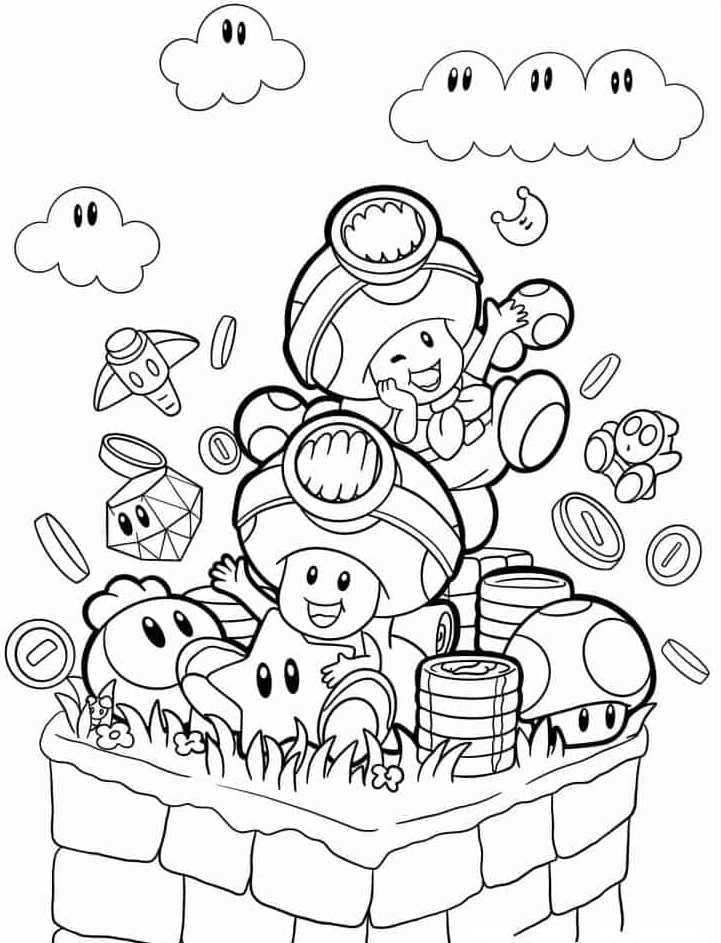 Captain Toad Treasure Tracker Coloring Pages