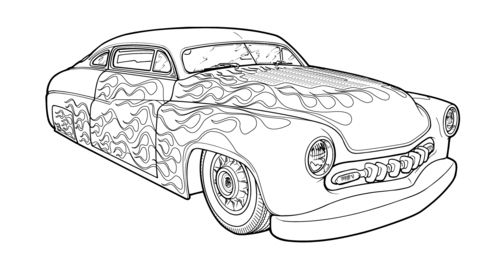 car coloring pages for adults