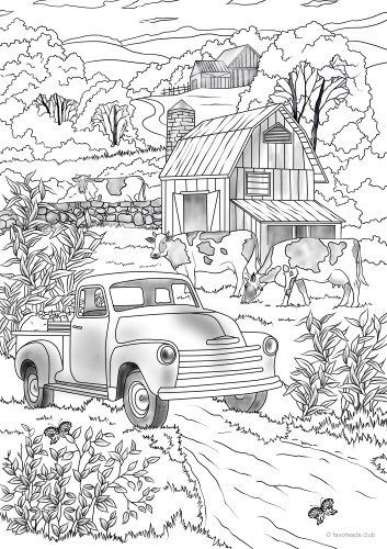 car trip in winter coloring pages