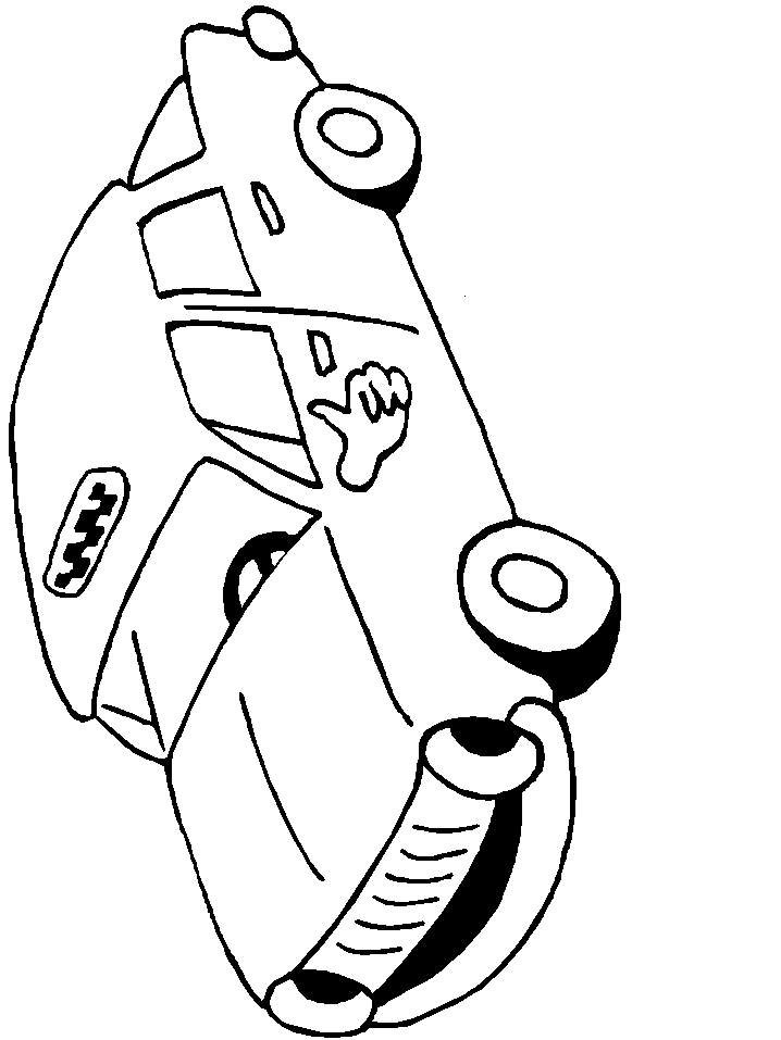 Taxi Coloring Page