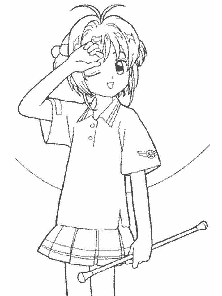 Cardcaptors Cartoons Printable Coloring Page