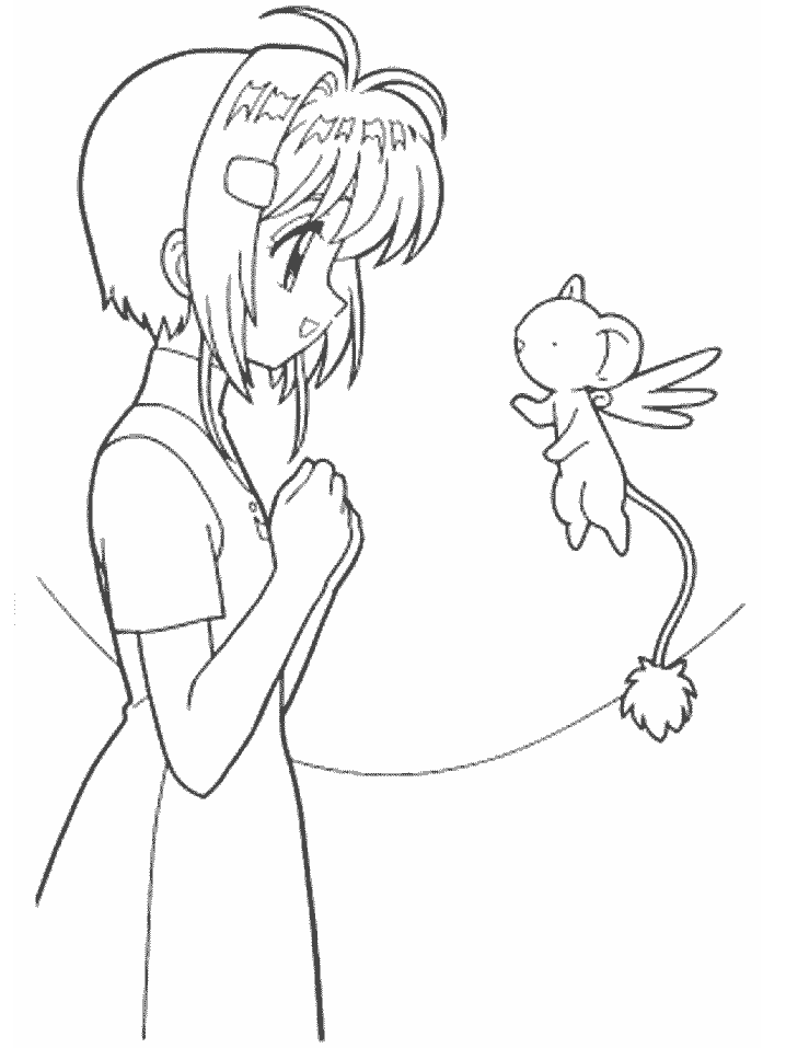 For Kids Cardcaptors Cartoons Coloring Page