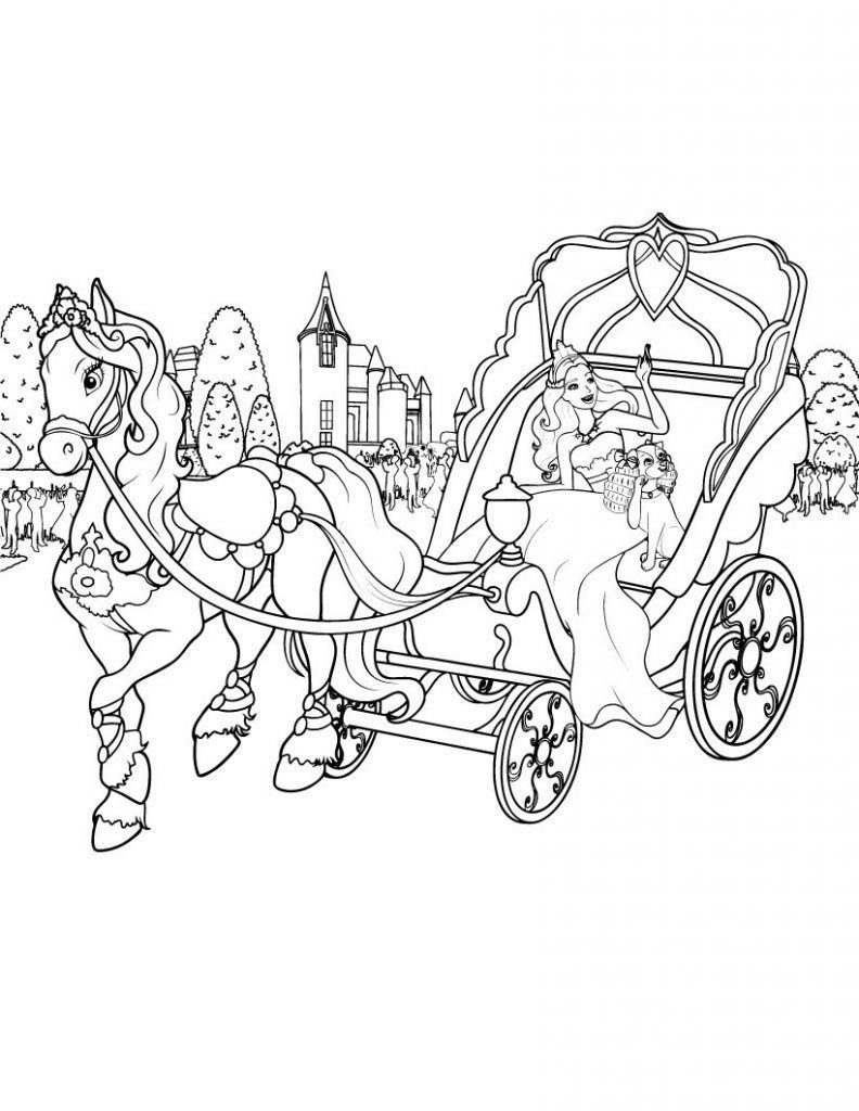 carriage horse coloring pages