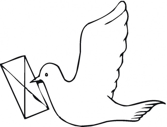 carrier pigeon coloring page