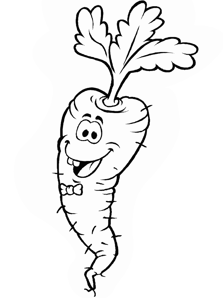 Carrot Fruit Coloring Page