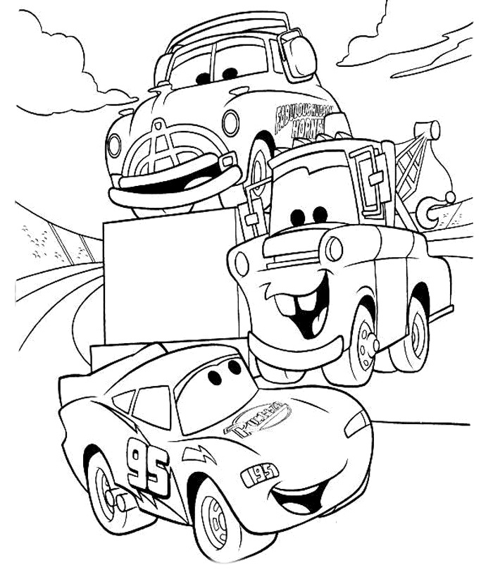Cars Movie Coloring Page