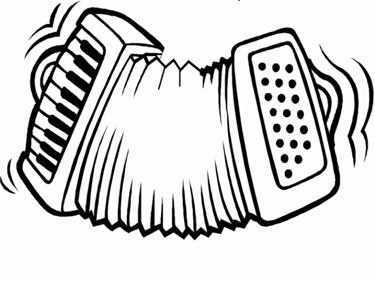 Download Cartoon Accordion Coloring Page coloring page & book for kids.