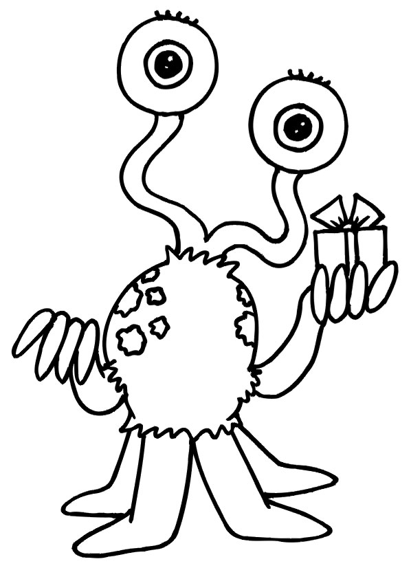 Cartoon Alien Coloring Pages