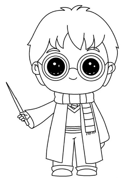 Cartoon Harry Potter Coloring Pages