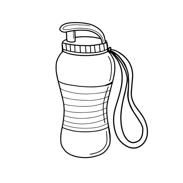 cartoon water bottle coloring pages