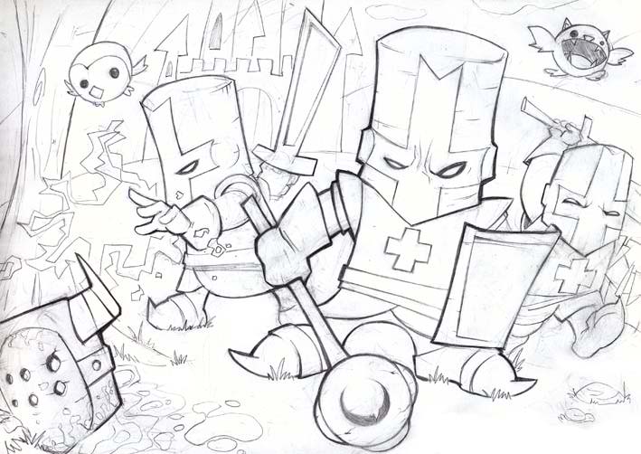 castle crashers coloring pages