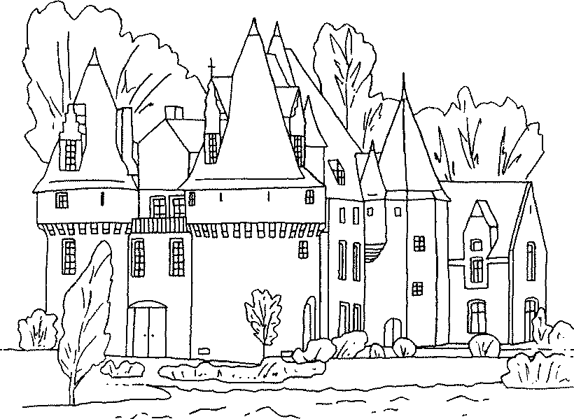 Castle2 coloring page